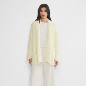 Aritzia The Group Alvar Open Front Cardigan in Lychee White